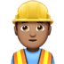 👷🏽‍♂️ man construction worker: medium skin tone display on Apple